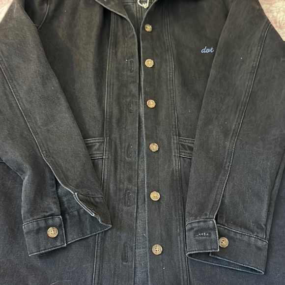 Sezane Will Jacket in Black Denim Size M - Picture 4 of 7